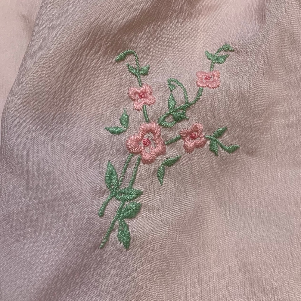 Vintage Pink Cottage Floral Babydoll Dress - Picture 3 of 4